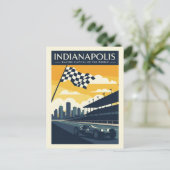 Vintage Indianapolis Postkarte (Stehend Vorderseite)