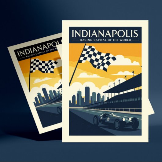 Vintage Indianapolis Postkarte