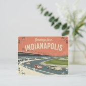 Vintage Indianapolis Postkarte | Grüße aus (Stehend Vorderseite)