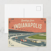 Vintage Indianapolis Postkarte | Grüße aus (Vorne/Hinten)