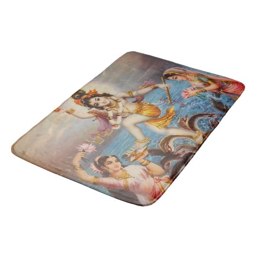 Vintage Indianenbadermatte Badematte (Schrägansicht)