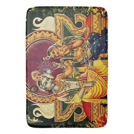 Vintage Indianenbadermatte Badematte (Vorderseite Vertikal)