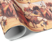 Vintage Indianer Buffalo Dancer von Cassidy Geschenkpapier (Rolleneckpunkt)