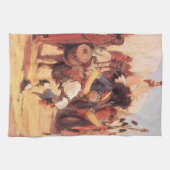 Vintage Indianer Buffalo Dancer von Cassidy Geschirrtuch (Horizontal)