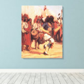 Vintage Indianer Buffalo Dancer von Cassidy Leinwanddruck (Insitu (Holzboden))