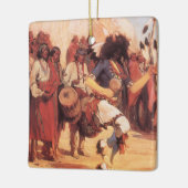 Vintage Indianer, Buffalo-Tanz von Cassidy Keramikornament (Links)