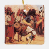 Vintage Indianer, Buffalo-Tanz von Cassidy Keramikornament (Vorderseite)