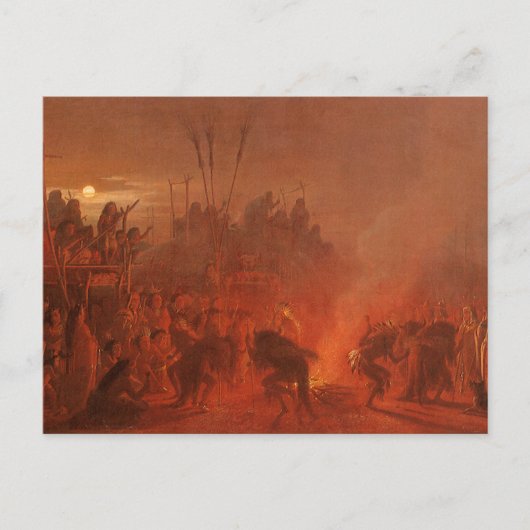 Vintage Indianer, Buffalo-Tanz von Wimar Postkarte (Vorderseite)