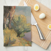 Vintage Indianer, Crow Outlier von Dunton Geschirrtuch (Viertel Falte)