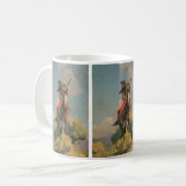 Vintage Indianer, Crow Outlier von Dunton Kaffeetasse (Vorderseite Links)