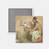 Vintage Indianer, Hopi Katchina von Couse Magnet (Vorderseite/Rückseite)