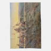 Vintage Indianer, Pieganer von CM Russell Geschirrtuch (Vertikal)