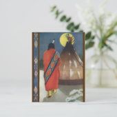 Vintage Indianer und Teepe Postkarte (Stehend Vorderseite)