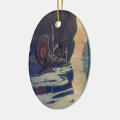 Vintage Indianerkanone Paddling Sun Classic Keramik Ornament (Links)