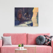 Vintage Indianerkanone Paddling Sun Classic Leinwanddruck (Insitu (Wohnzimmer))