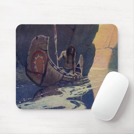 Vintage Indianerkanone Paddling Sun Classic Mousepad (Mit Mouse)