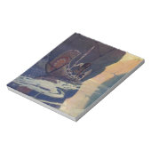 Vintage Indianerkanone Paddling Sun Classic Notizblock (Rotiert)