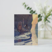 Vintage Indianerkanone Paddling Sun Classic Postkarte (Stehend Vorderseite)