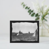 Vintage Indianische Apache Tipis Postkarte (Stehend Vorderseite)