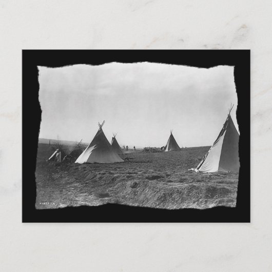 Vintage Indianische Apache Tipis Postkarte (Vorderseite)