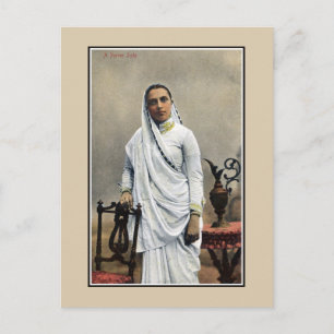 Vintage Indien 1900er Jahre, Parsin Frau Postkarte