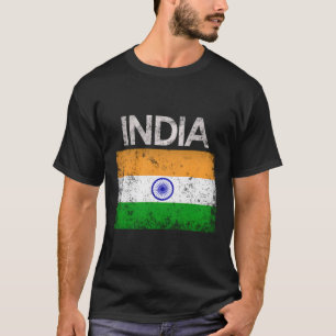 Vintage Indien Indische Flagge Stolz Geschenk T-Shirt