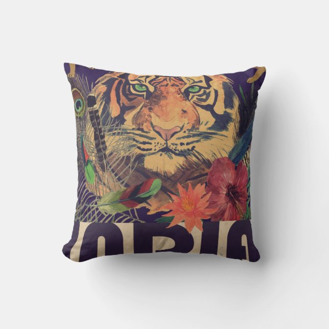 Vintage Indien-Reise Kissen (Vorderseite)