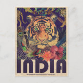 Vintage Indien-Reise Postkarte (Vorderseite)