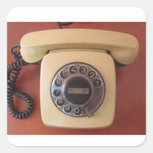 Vintage-Indien-Telefon aus den 1980er Jahren Nosta Quadratischer Aufkleber