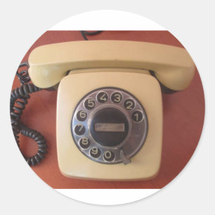 Vintage-Indien-Telefon aus den 1980er Jahren Nosta Runder Aufkleber