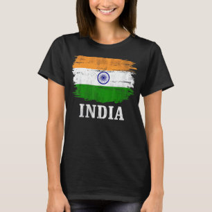 Vintage-Indienflagge für Inder   T-Shirt