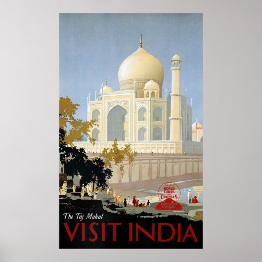 VINTAGE INDIENREISE POSTER (Vorne)