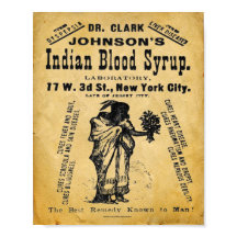 Vintage-Indisch-Blut-Sirup-Schlangenöl-Druck