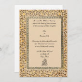 Vintage indische Birds & Grapevine Border Wedding Einladung (Vorne/Hinten)