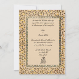 Vintage indische Birds & Grapevine Border Wedding Einladung