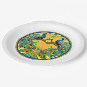 Vintage Indische Blaue Pfanne Pappteller (Schrägansicht)