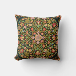 Vintage indische Blumenstickerei drucken Kissen