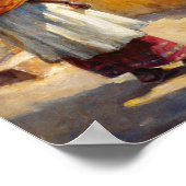 Vintage indische Dorfszene Poster (Ecke)