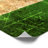 Vintage indische Flagge mit Kratzern Poster (Ecke)