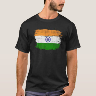 Vintage indische Flagge T-Shirt