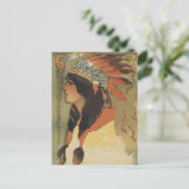 Vintage indische Girl Postkarte (Stehend Vorderseite)