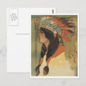 Vintage indische Girl Postkarte (Vorne/Hinten)