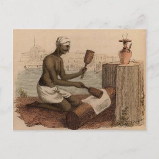 Vintage indische Handwerkskunst Postkarte