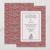 Vintage indische Hochzeit Einladung (Vorne/Hinten)