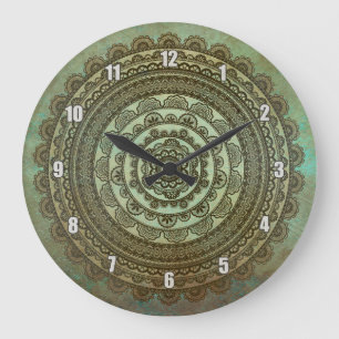 Vintage Indische Mandala Spirituelle Zen Wanduhr