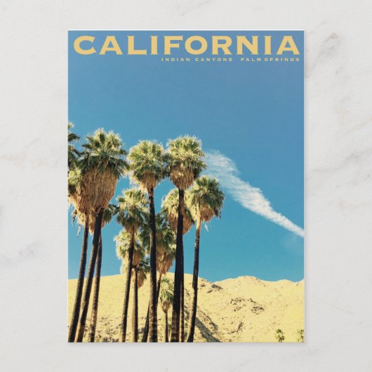 Vintage Indische Schluchten Palm Springs Reise Einladungspostkarte (Vorderseite)