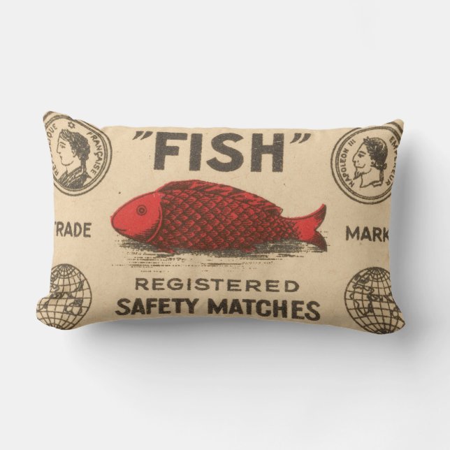 Vintage indische Streichholzschachtel-Abdeckung Lendenkissen (Vorderseite)