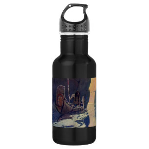 Vintage Indischer Kanu Paddling Sonne Klassiker Trinkflasche