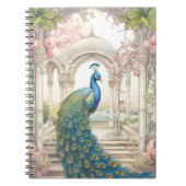Vintage indischer Stil Blumen Garten Pfau Notizblock (Vorderseite)