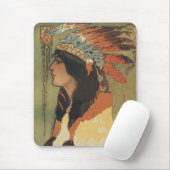 Vintage indisches Mädchen Mousepad (Mit Mouse)